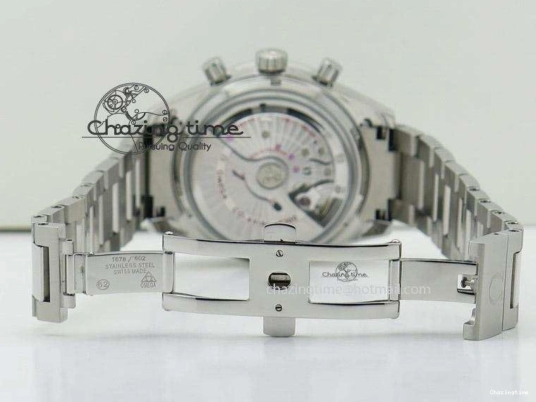 0518 Speedmaster ’57 SS Chrono AXF Best Edition Blue Dial on SS Bracelet A7750 (Free Leather Strap) StreetReady 8281